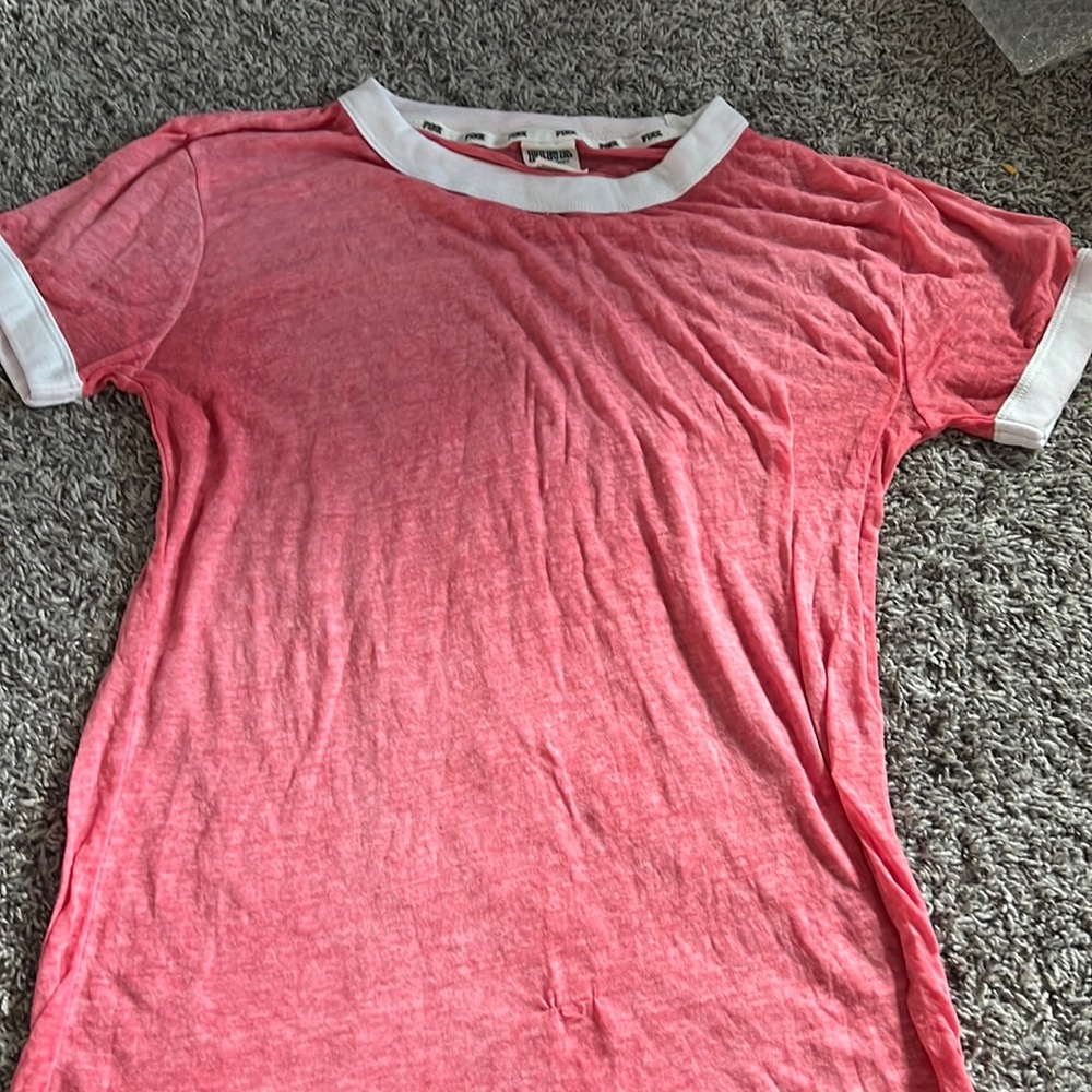 pink sheer shirt